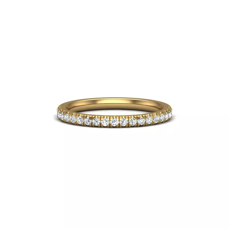 14K Yellow Gold Daniele Pave Band