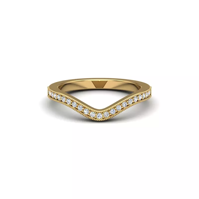 18K Yellow Gold Alexa Pave Band