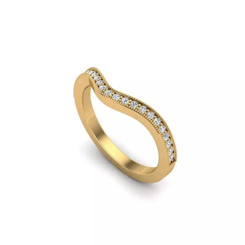 18K Yellow Gold Alexa Pave Band