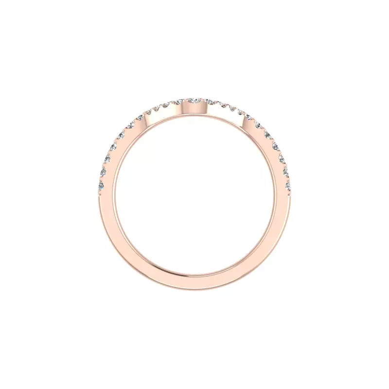 14K Rose Gold Adriana Pave Band