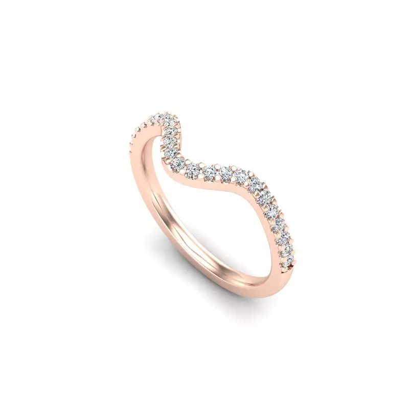 14K Rose Gold Adriana Pave Band