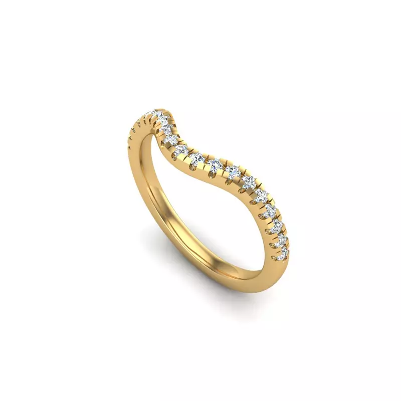 14K Yellow Gold Mariah Pave Band