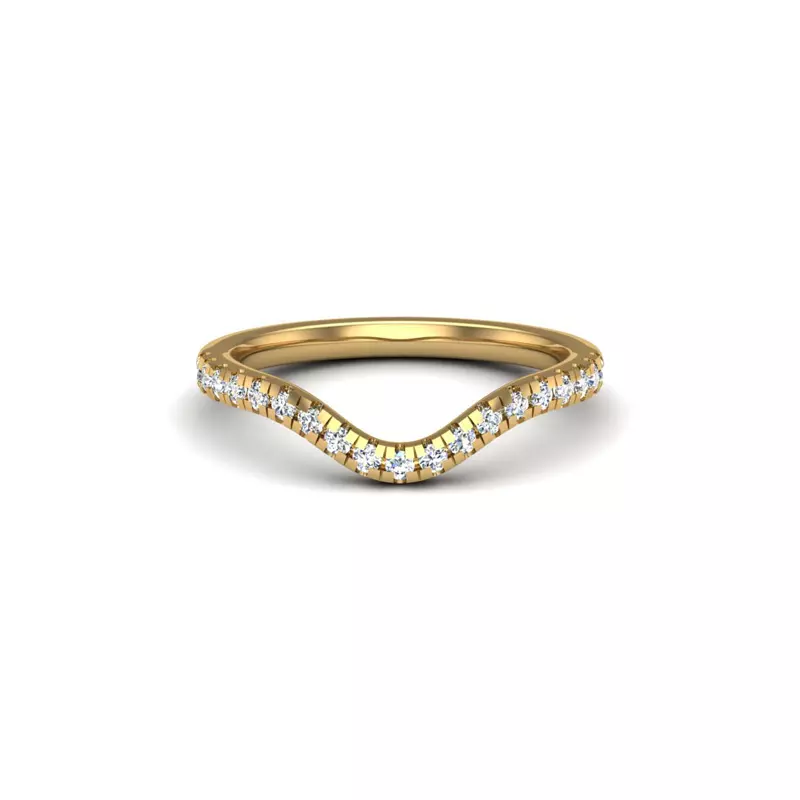 14K Yellow Gold Mariah Pave Band