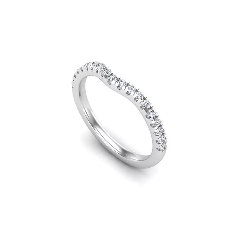 14K White Gold Kiara Pave Band