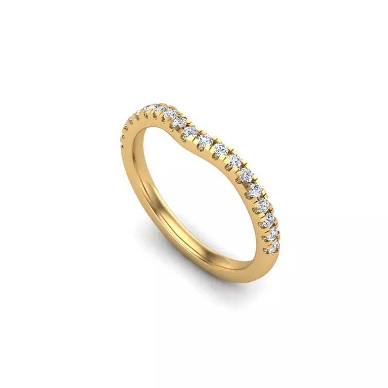 14K Yellow Gold Kiara Pave Band