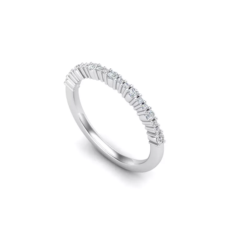 14K White Gold Stella Pave Band