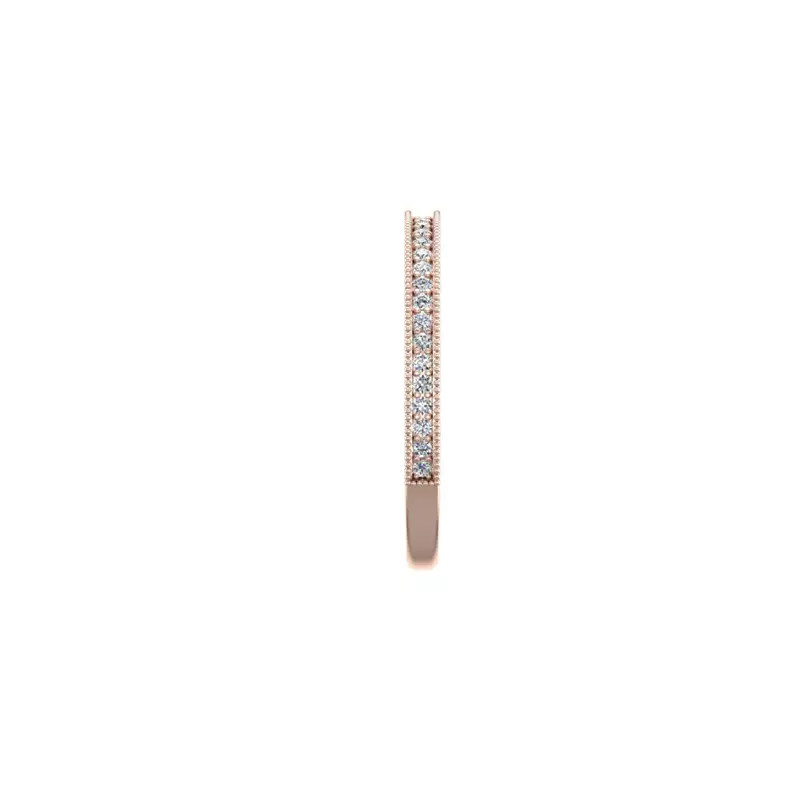 14K Rose Gold Lilly Pave Band