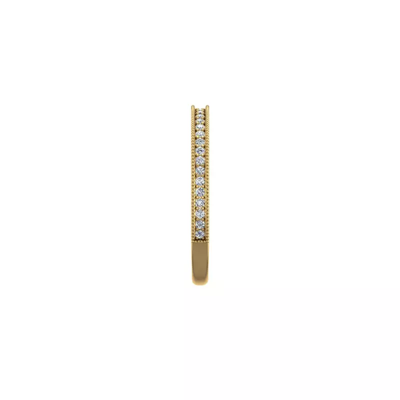 14K Yellow Gold Lilly Pave Band