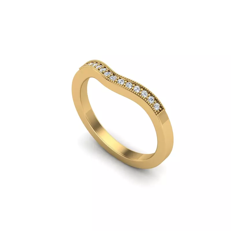 14K Yellow Gold Lauren Pave Band