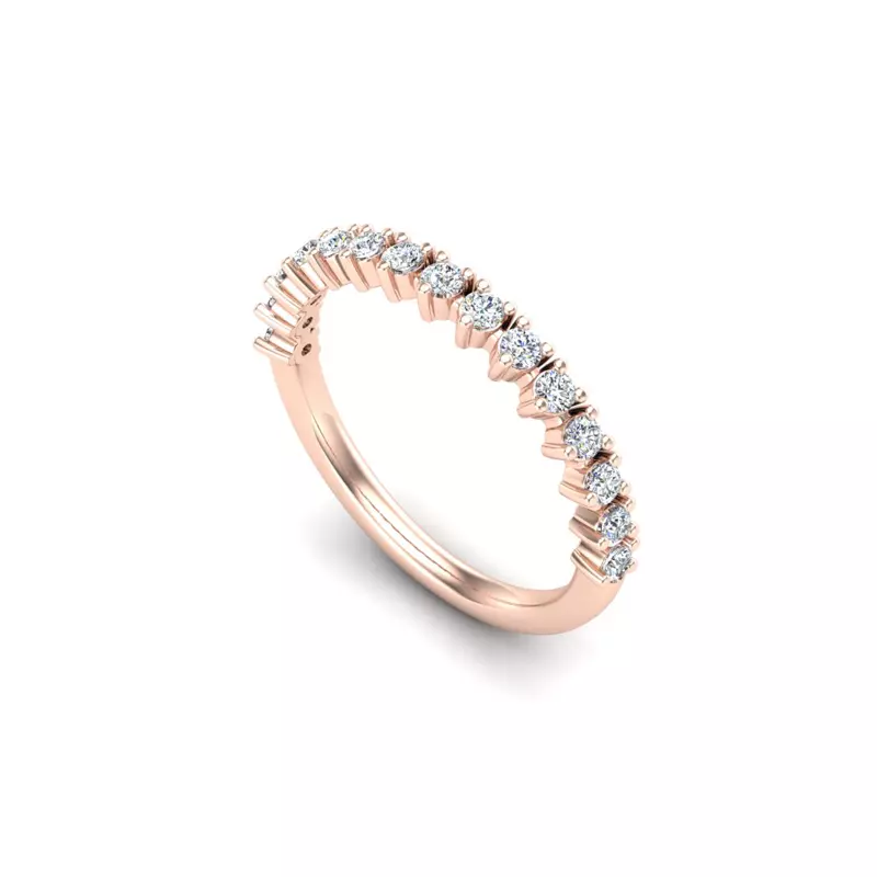 14K Rose Gold Aniya Pave Band