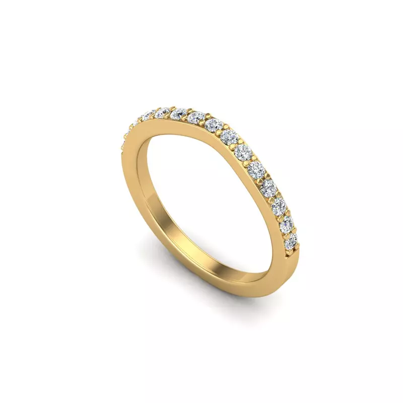 14K Yellow Gold Margot Pave Band