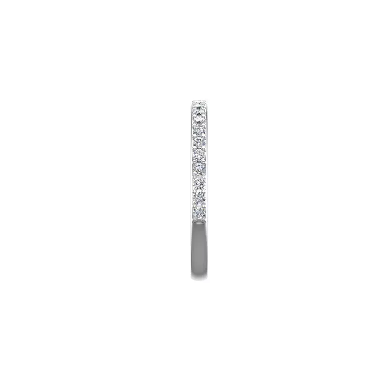 14K White Gold Paislee Pave Band
