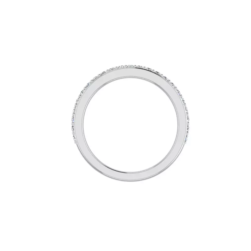 14K White Gold Paislee Pave Band