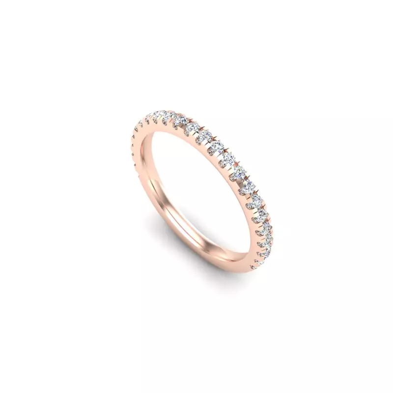 14K Rose Gold Anastasia Pave Band