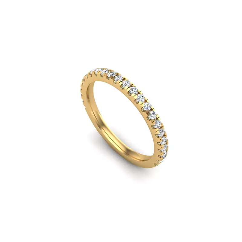 14K Yellow Gold Anastasia Pave Band
