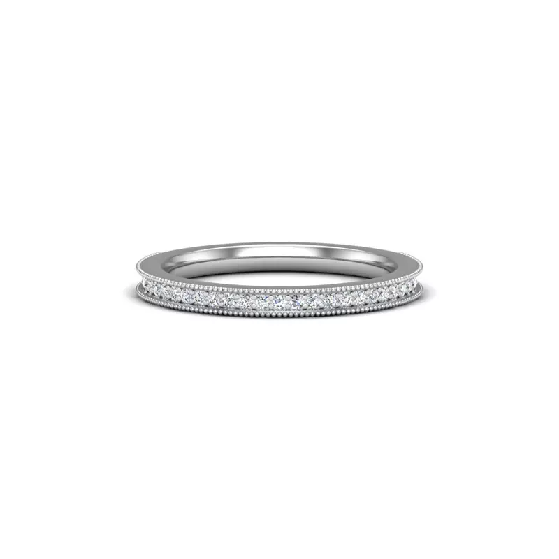 14K White Gold Winter Pave Band