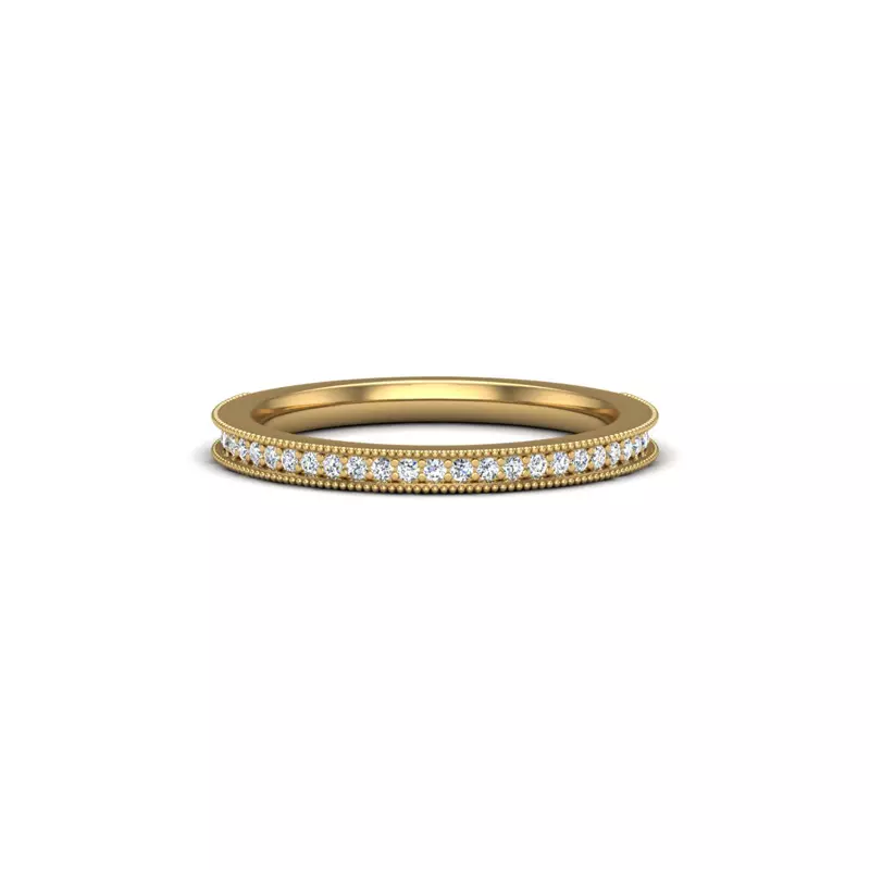 18K Yellow Gold Winter Pave Band