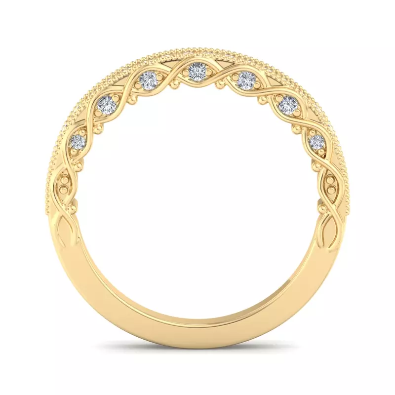 14K Yellow Gold Ariyah Pave Band
