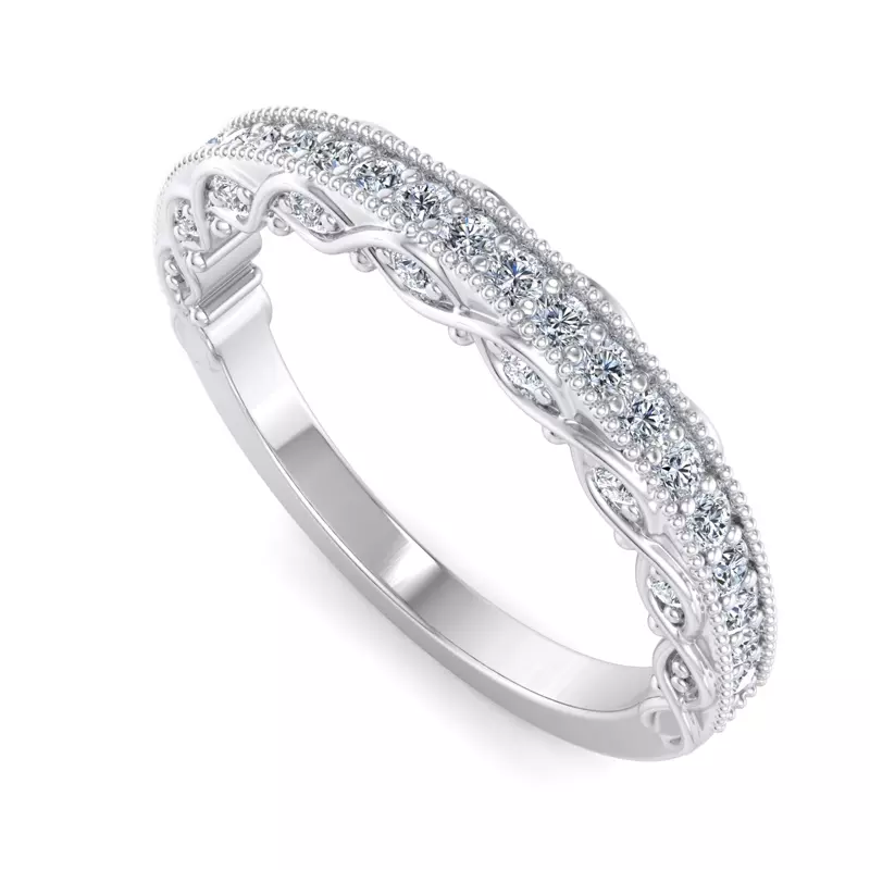 18K White Gold Ariyah Pave Band
