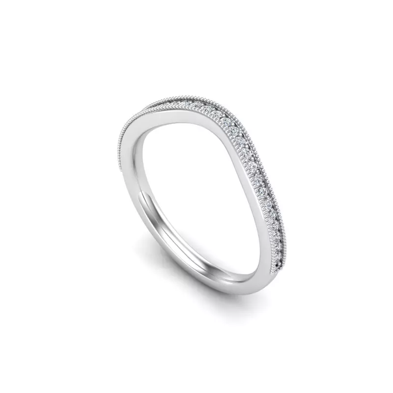14K White Gold Evie Pave Band