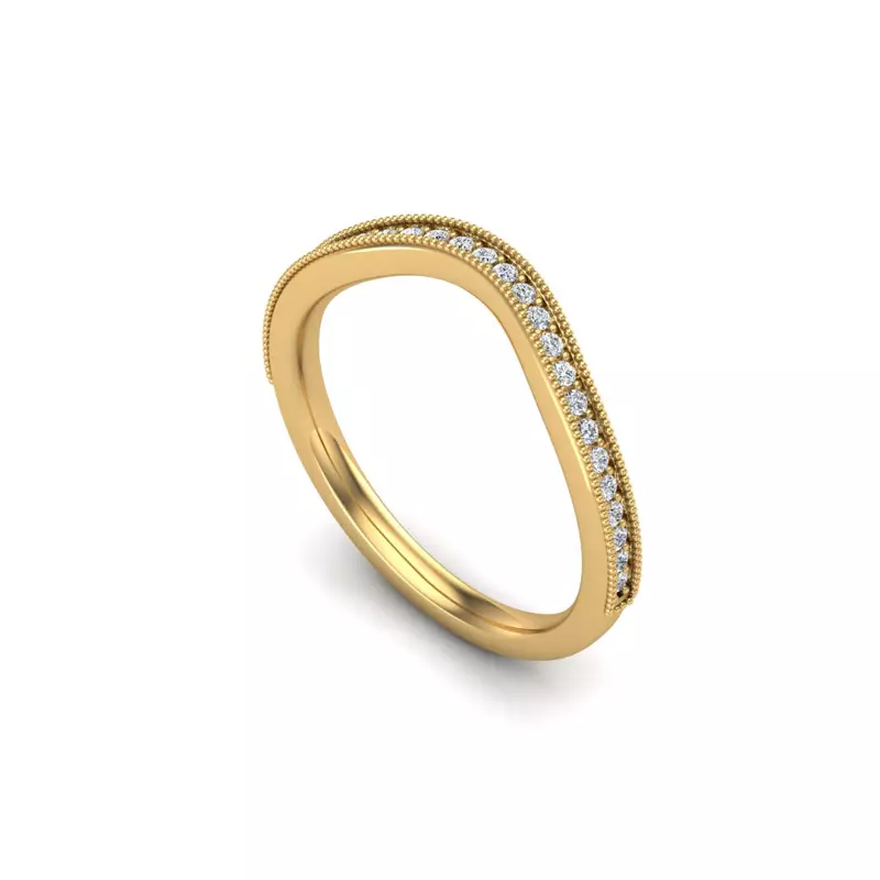 18K Yellow Gold Evie Pave Band