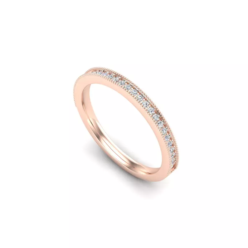 14K Rose Gold Alexandria Pave Band
