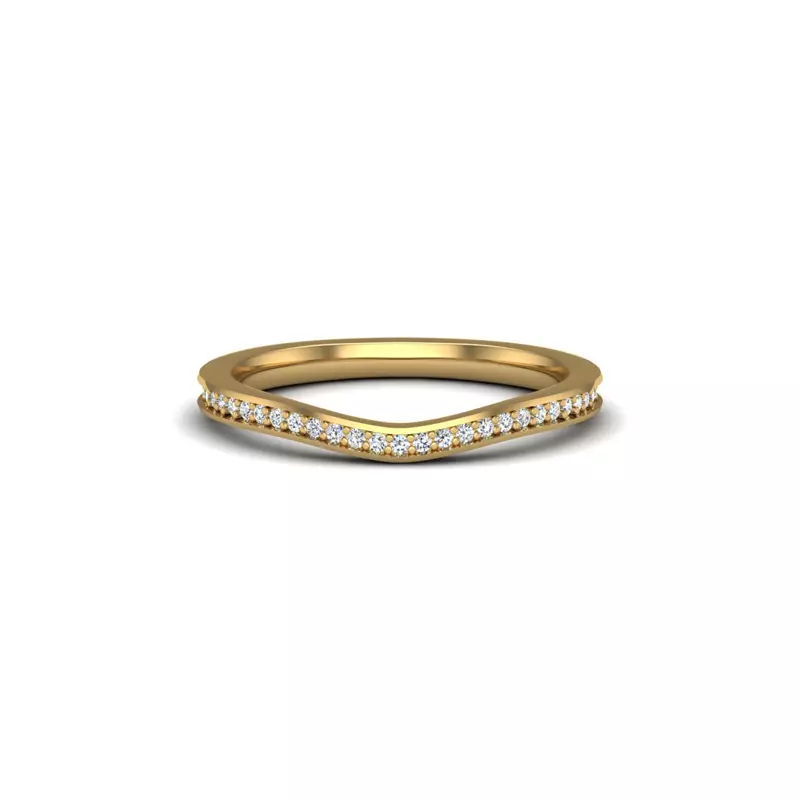 14K Yellow Gold Amina Pave Band