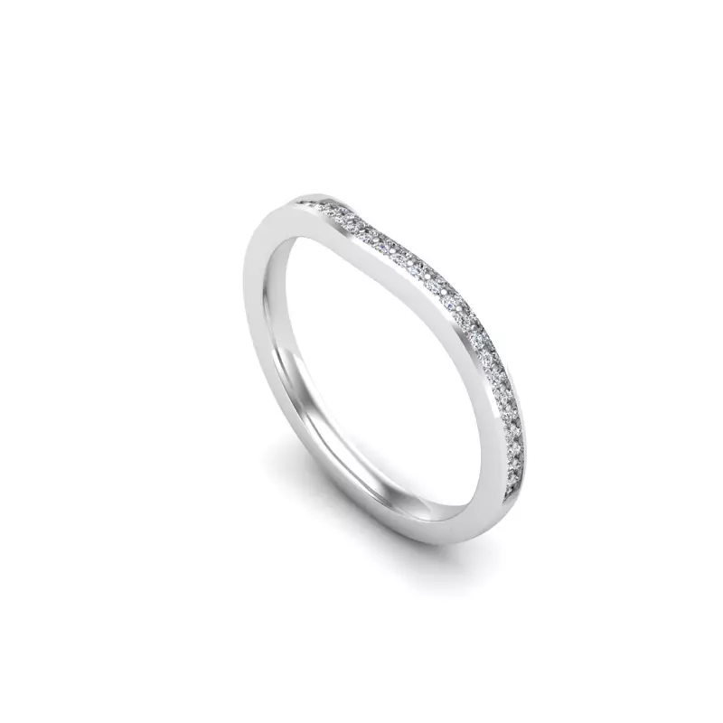 Platinum Amina Pave Band