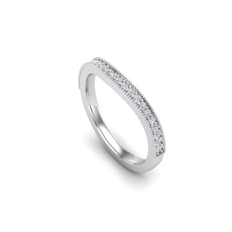 14K White Gold Lilah Pave Band