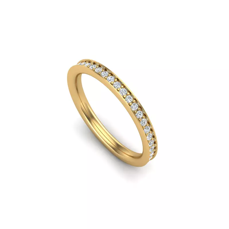 14K Yellow Gold Mya Pave Band