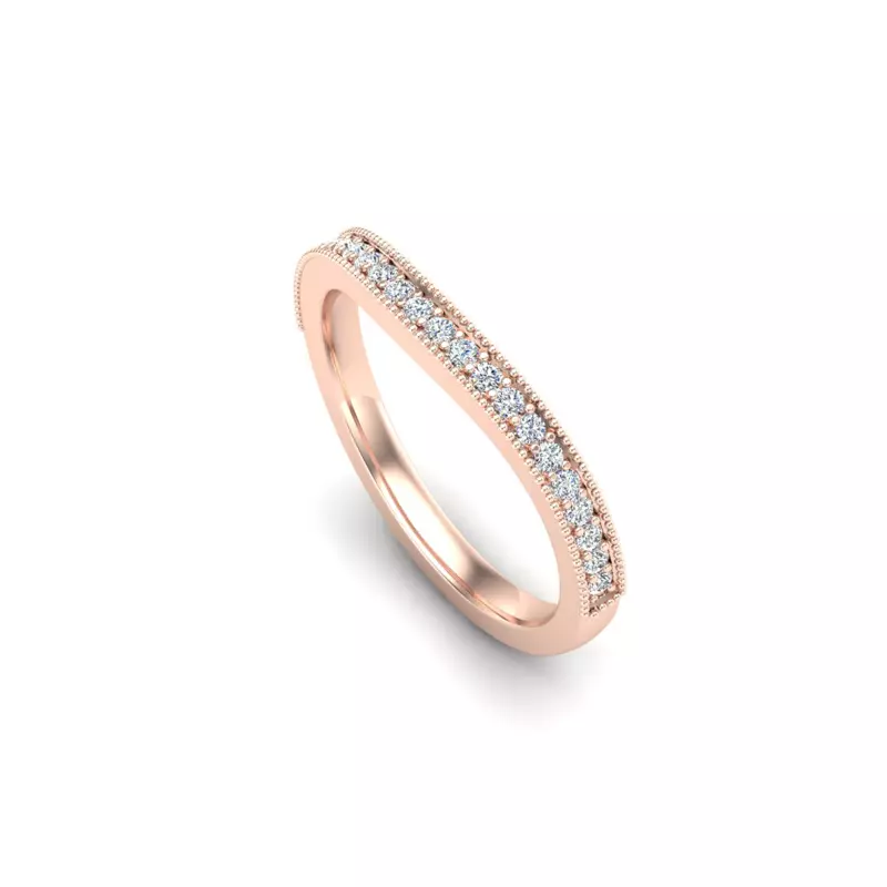 14K Rose Gold Sydney Pave Band