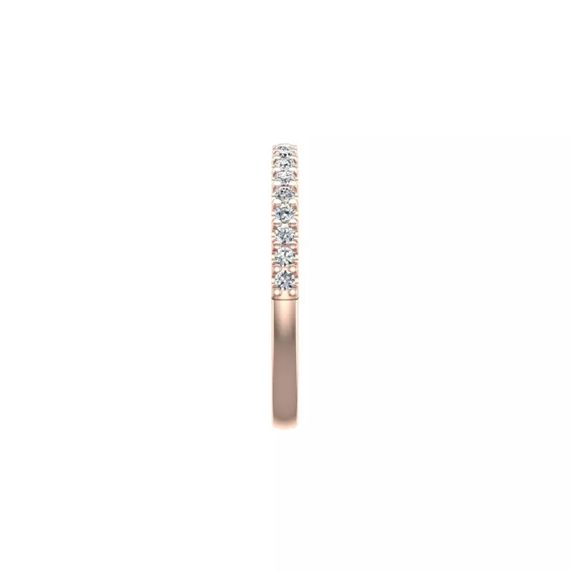14K Rose Gold Demi Pave Band