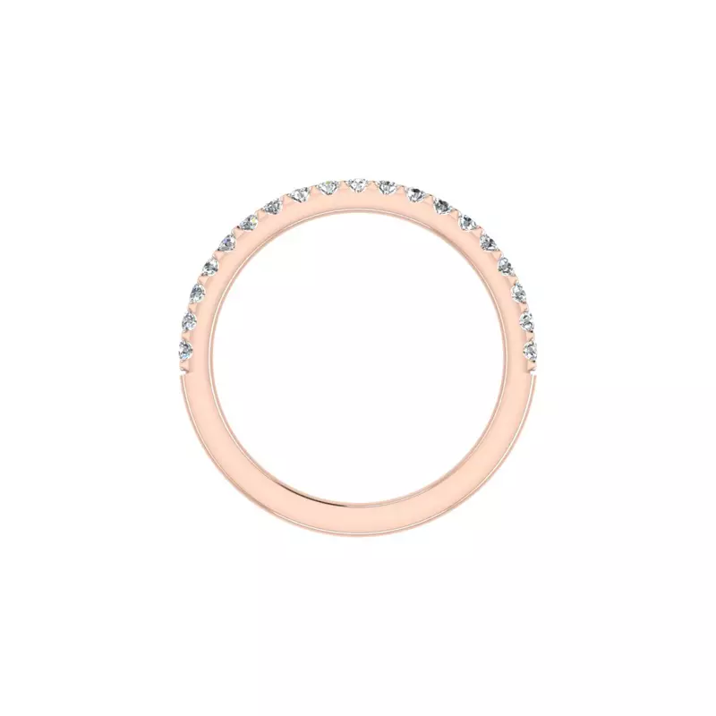 14K Rose Gold Demi Pave Band