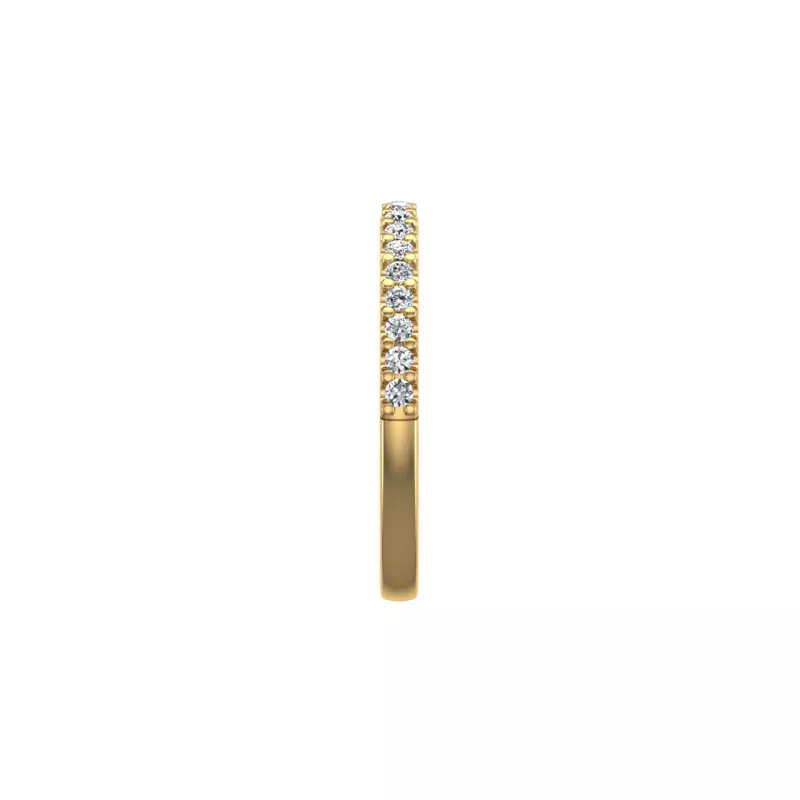 18K Yellow Gold Demi Pave Band