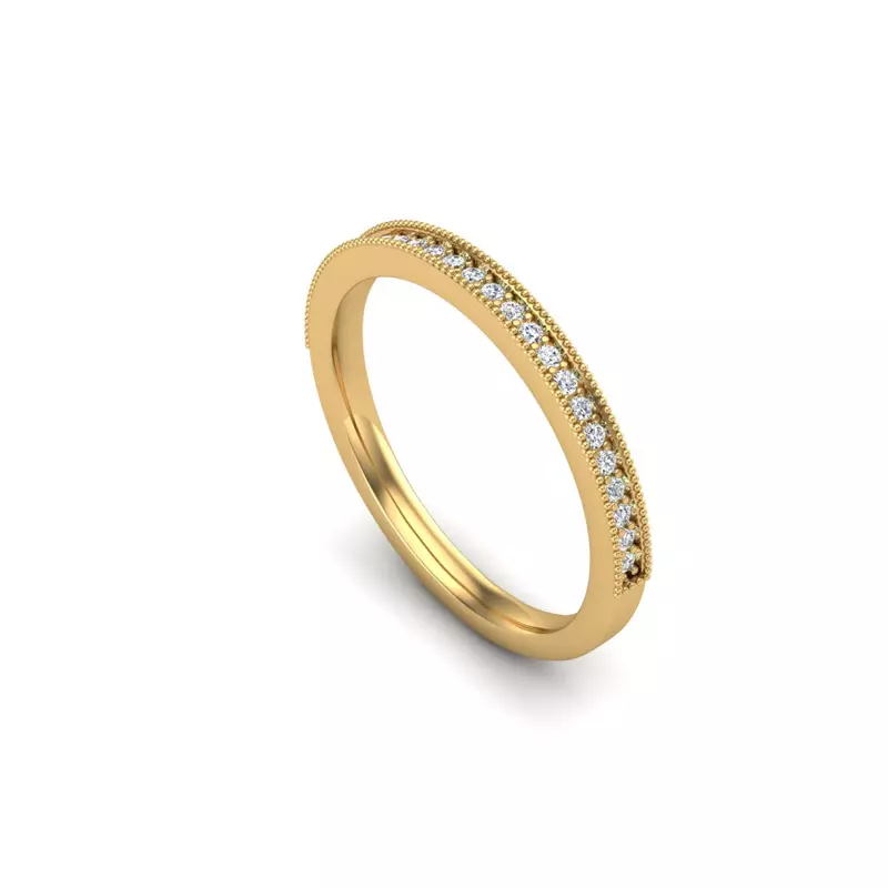 14K Yellow Gold Izabelle Pave Band