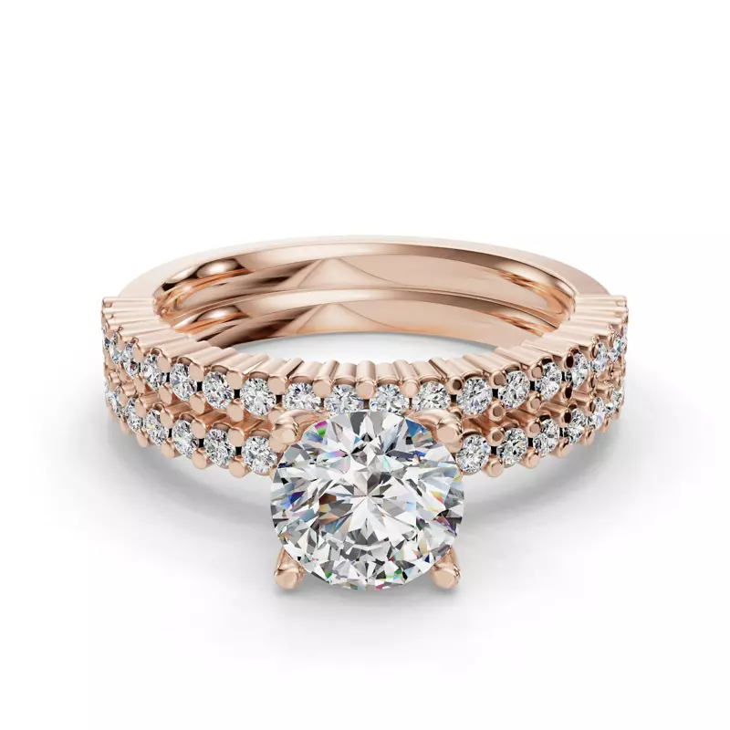 14K Rose Gold Vera Pave Band
