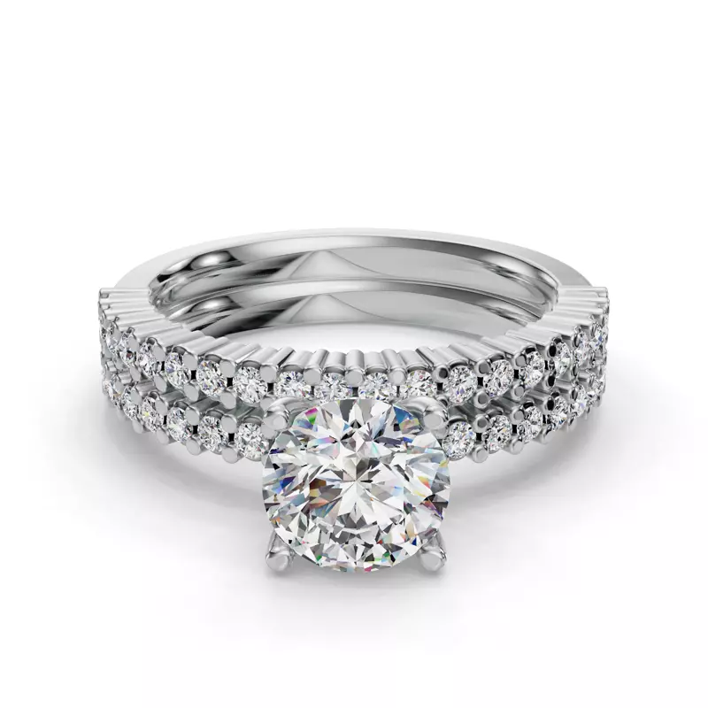 14K White Gold Vera Pave Band