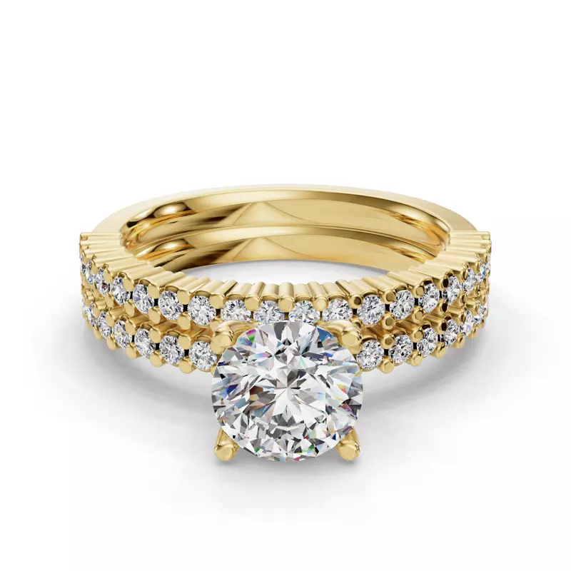 14K Yellow Gold Vera Pave Band