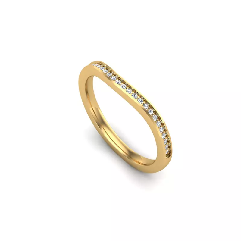 14K Yellow Gold Alayna Pave Band