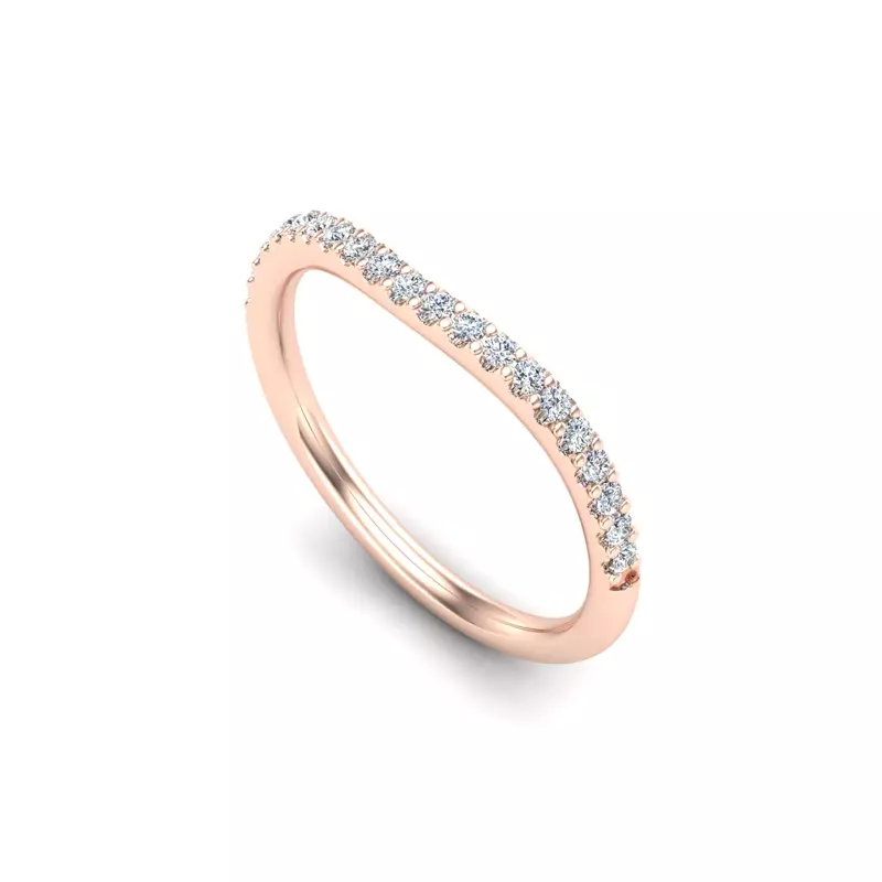 14K Rose Gold Tatum Pave Band