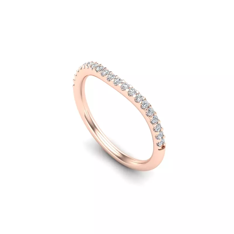 14K Rose Gold Mackenzie Pave Band