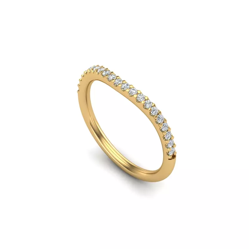 18K Yellow Gold Mackenzie Pave Band