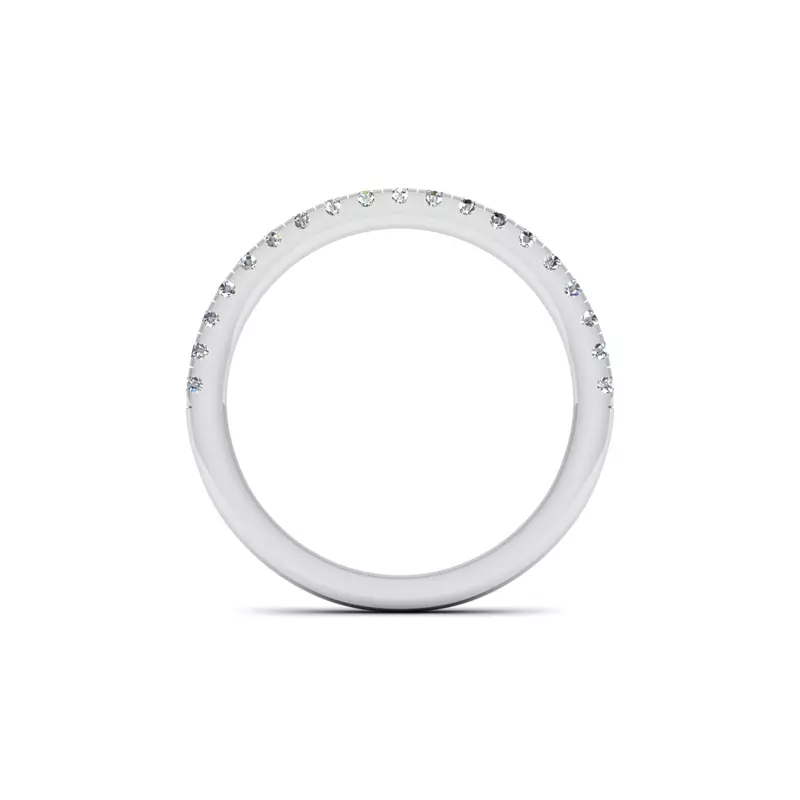 14K White Gold Janet Pave Band