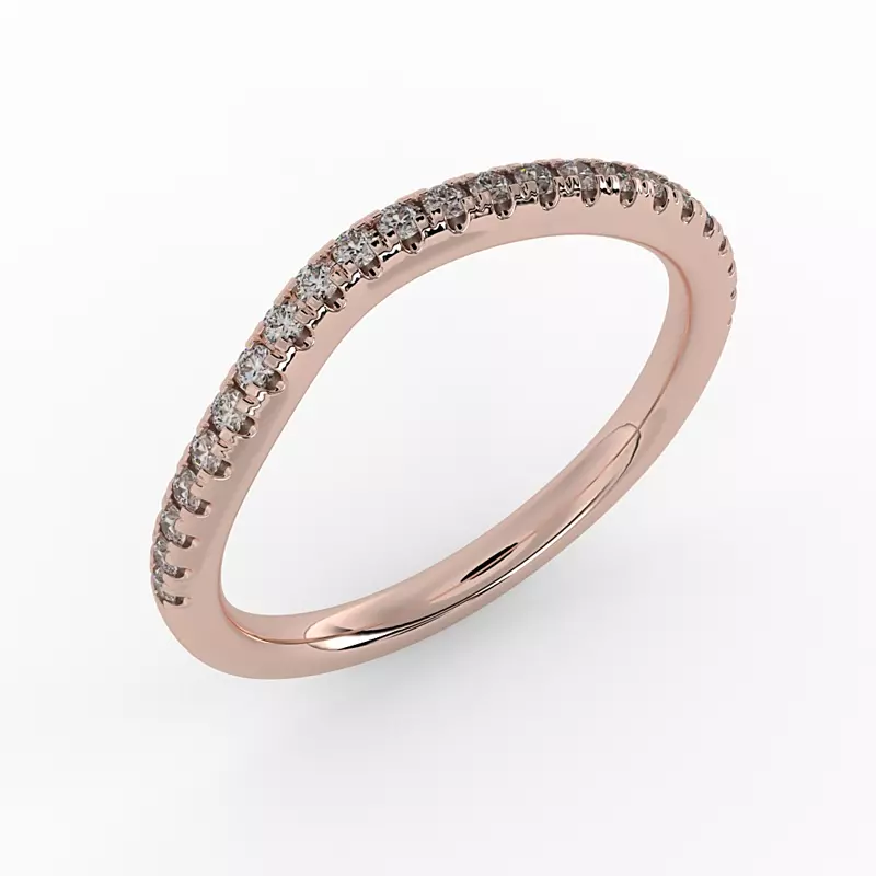 14K Rose Gold Elaina Pave Band