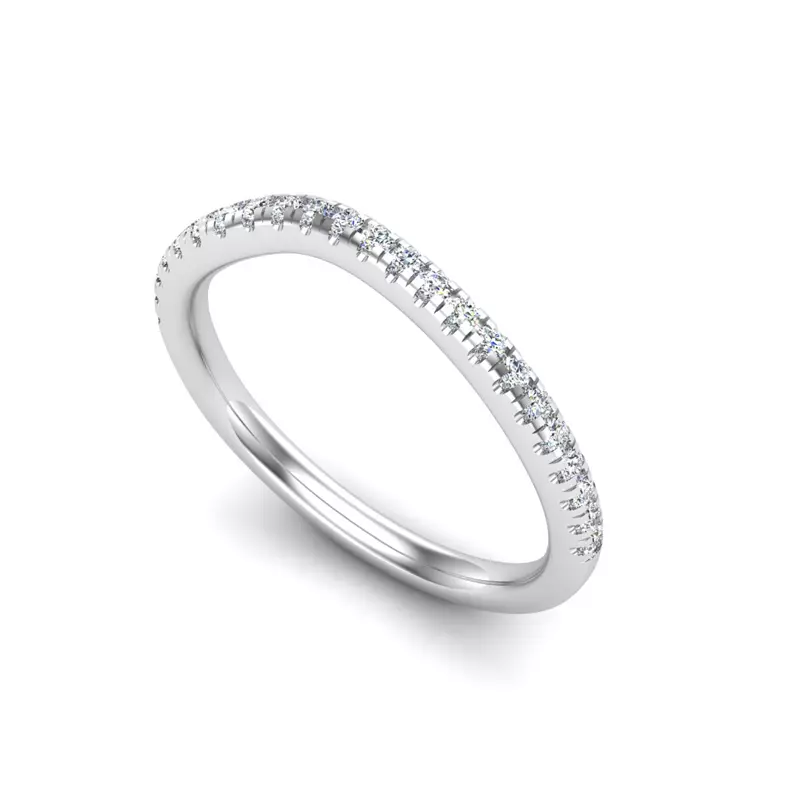 14K White Gold Elaina Pave Band