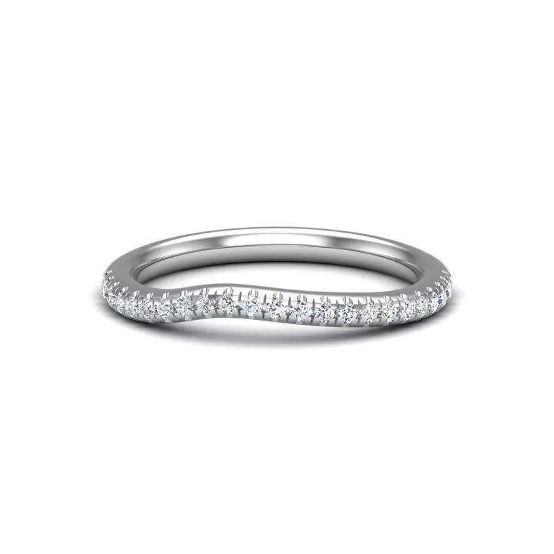 14K White Gold Elaina Pave Band