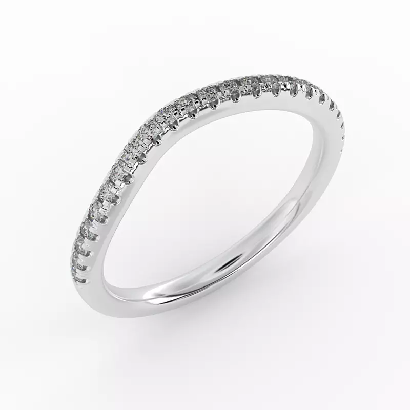 14K White Gold Elaina Pave Band