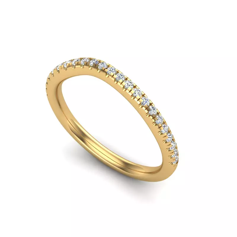 14K Yellow Gold Elaina Pave Band
