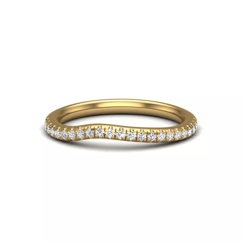 14K Yellow Gold Elaina Pave Band