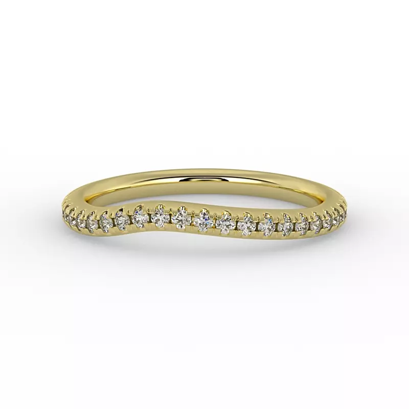 14K Yellow Gold Elaina Pave Band